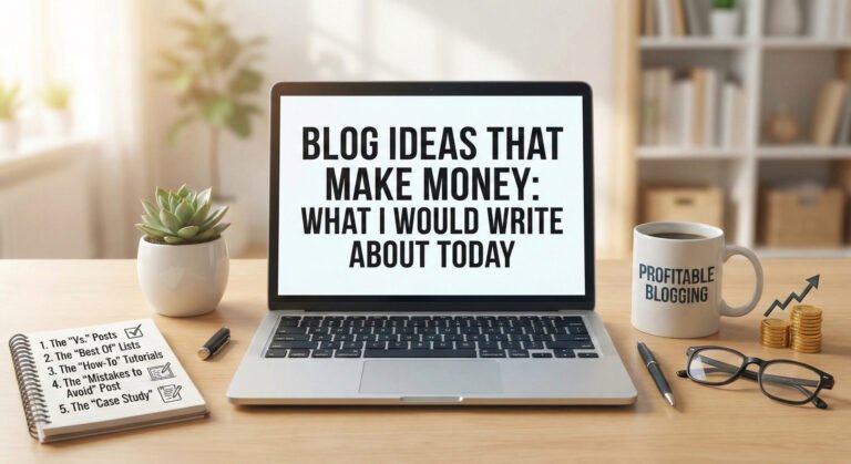 Blog ideas that make money - what i would write about today cover image
